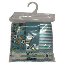 Kit com 3 cuecas infantis slip basic + 4 anos campeão