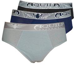 Kit Com 3 Cuecas Masculina Slip Elastico Exposto - Algodão