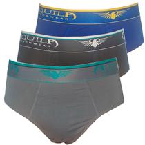Kit Com 3 Cuecas Masculina Slip Elastico Exposto Microfibra Kit Com 3 Cuecas Masculina Slip Elastico Exposto Microfibra