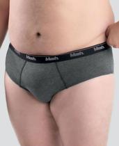 Kit Com 3 Cuecas Mash Slip Cores Variadas plus size