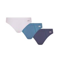 Kit com 3 Cuecas Slip em Algodão - Lupo