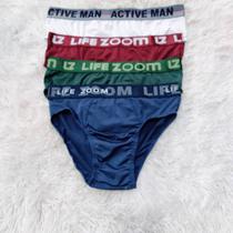 Kit com 3 cuecas slip microfibra active man