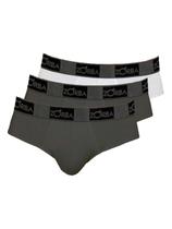 Kit com 3 Cuecas Slip Zorba 716 Colorido