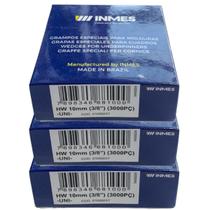 Kit com 3 cxs do Grampo Hw 10mm da inmes para madeira mdf acabamento quadros 9000 unidades