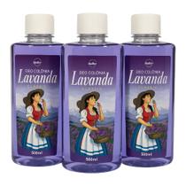 Kit Com 3 Deocolonia Lavanda Halley Original 500 Ml Labate Cosméticos