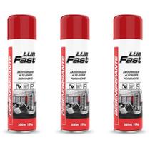 Kit com 3 Desengripantes Anticorrosivo Lub Fast 300ml