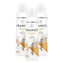 Kit com 3 Desodorante Aerossol Francis Ylang 150ml
