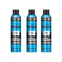Kit com 3 Desodorante Antitranspirante Soffie Men Cool Aerosol