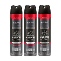 Kit com 3 Desodorantes Antitranspirante Above Elements Carbon Active 150ml- Nao Mancha As Roupas