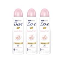 Kit com 3 Desodorantes Antitranspirantes Aerosol Dove Beauty Finish 150 ml