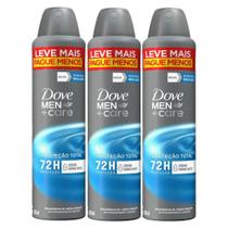 Kit com 3 Desodorantes Antitranspirantes Aerosol Dove Men+Care Proteção Total 250ml Kit com 3 Desodorantes Antitranspirantes Aerosol Dove Men+Care Proteção Total 250ml