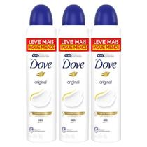 Kit com 3 Desodorantes Antitranspirantes Aerosol Dove Women Original 250ml