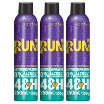 Kit com 3 Desodorantes Antitranspirantes Soffie RUN