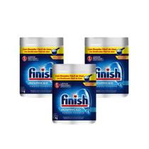 Kit com 3 Detergentes em Pó Finish Advanced Power Powder 1kg Limpeza Profunda