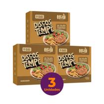 Kit com 3 Discos De Tempê De Feijão Fradinho com Arroz Preto Mun Artesanal 220g