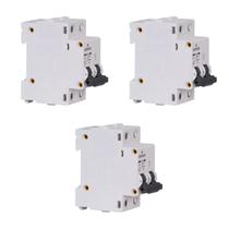 Kit com 3 disjuntor bipolar.10a din soprano (shb2-c010a)