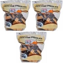 Kit com 3 Doce de Leite com Chocolate Mineiro em Cubinhos 200g Doces Pé da Serra