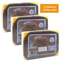 Kit com 3 Doces de Leite c/ Chocolate Tablete Doces Uai 400g Kit com 3 Doces de Leite c/ Chocolate Tablete Doces Uai 400g