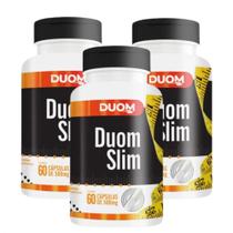 Kit com 3 Duom Slim com Cromo Cafeina Vitamina C e Zinco 60 Capsulas Duom