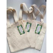Kit com 3 Ecobags 20x25cm Bolsa Ecológica 100% Algodão