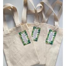 Kit com 3 ecobags Sacola Ecológica 20x30cm Lisa 100% Algodão