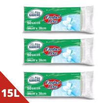 Kit Com 3 Embalixo Saco De Lixo Para Banheiro Cozinha 15L Kit Com 3 Embalixo Saco De Lixo Para Banheiro Cozinha 15L