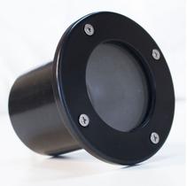 kit com 3 Embutidos de solo pequeno preto + lâmpada LED GU10 5w dicróica MR16 3000k st3059