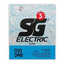 Kit com 3 Encordoamentos para Guitarra SG Strings 010 Níquel Kit com 3 Encordoamentos para Guitarra SG Strings 010 Níquel