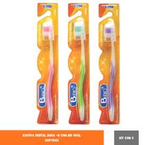 Kit Com 3 Escova de Dente Tipo Dura Higiene Bucal Limpeza Dental Cuidados Kit Com 3 Escova de Dente Tipo Dura Higiene Bucal Limpeza Dental Cuidados