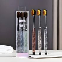 Kit Com 3 Escovas De Dente Com Cabo De Cristal Premium Kit Com 3 Escovas De Dente Com Cabo De Cristal Premium