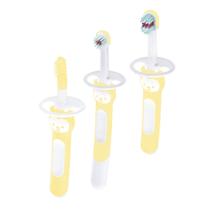 Kit Com 3 Escovas De Dente Para Bebê Brushes Mam +3meses Kit Com 3 Escovas De Dente Para Bebê Brushes Mam +3meses