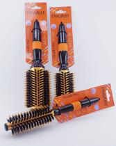 Kit com 3 escovas Metallic Pró 15, 25 e 38mm na cor Laranja - PROART
