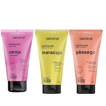 Kit com 3 Esfoliantes Corporais e Faciais Dia a Dia Labotrat 150g Cada Corpo e Rosto