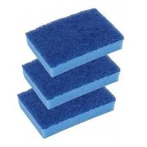 Kit com 3 Esponja Azul Nao Risca Limpeza Delicada SCOTCH-BRITE
