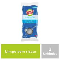 Kit com 3 Esponja Louças Delicadas Azul SCOTCH Brite Kit com 3 Esponja Louças Delicadas Azul SCOTCH Brite