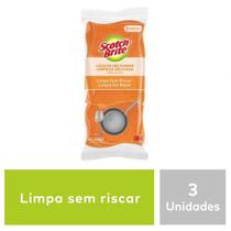 Kit com 3 Esponja Louças Delicadas SCOTCH Brite Laranja