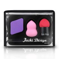 Kit com 3 Esponjas para Maquiagem Jacki Design Roxo