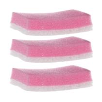 Kit com 3 Esponjas Sanitaria Branca e Rosa SCOTCH Brite 3M