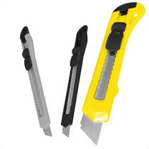 Kit Com 3 Estiletes Profissional Com Trava Cabo Emborrachado