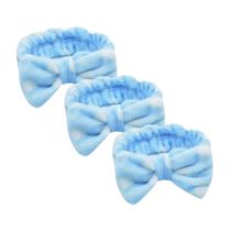 Kit Com 3 Faixa De Pelúcia Para Cabelos Maquiagem Skin Care