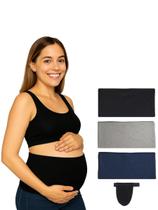 Kit com 3 faixas e 1 extensor de calça para gestante Kit com 3 faixas e 1 extensor de calça para gestante