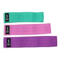 Kit com 3 Faixas Elásticas de Exercício Hip Band Odin Fit Kit com 3 Faixas Elásticas de Exercício Hip Band Odin Fit