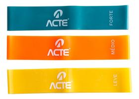 Kit com 3 Faixas Elásticas Mini Band Acte T71