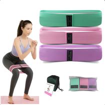Kit com 3 Faixas Elásticas para Exercício Fitness Kit com 3 Faixas Elásticas para Exercício Fitness