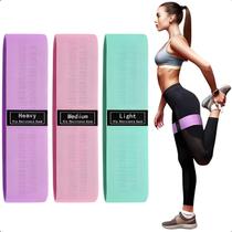 Kit com 3 Faixas Elásticas para Exercícios Pernas Kit com 3 Faixas Elásticas para Exercícios Pernas