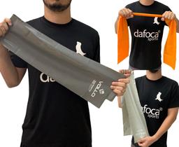 Kit Com 3 Faixas Elásticas Theraband Termoplástica 120x15cm VLS3204 Vollo Leve Media e Forte