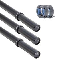 Kit com 3 Fat Bar 1,50m Presilhas Flexbe Fitness Exercício Funcional