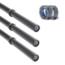 Kit com 3 Fat Bar 1,80m Flexbe Fitness