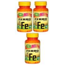 Kit com 3 - Ferro Quelato Fe Unilife 14 Mg com 60 Capsulas Autentico