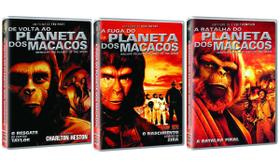 Kit com 3 Filmes Planeta dos Macacos